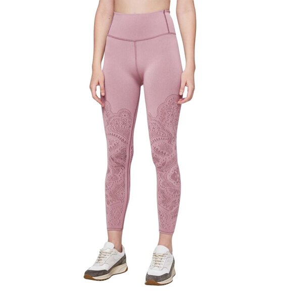 Lululemon Reveal Pants - Lululemon Yoga Reveal Tight Zen Expression Vintage Mauve Sz 10 Pocket Stretch